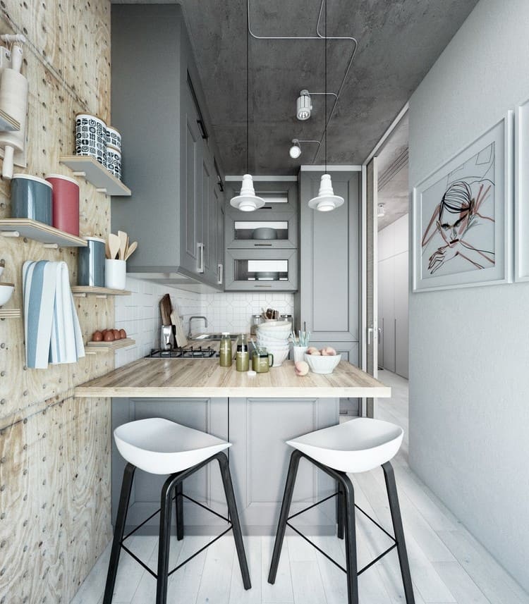 Маленькая кухня в стиле лофт: отделка, мебель, освещение - читайте статьи  от «Ваша Мебель» в Карабулаке