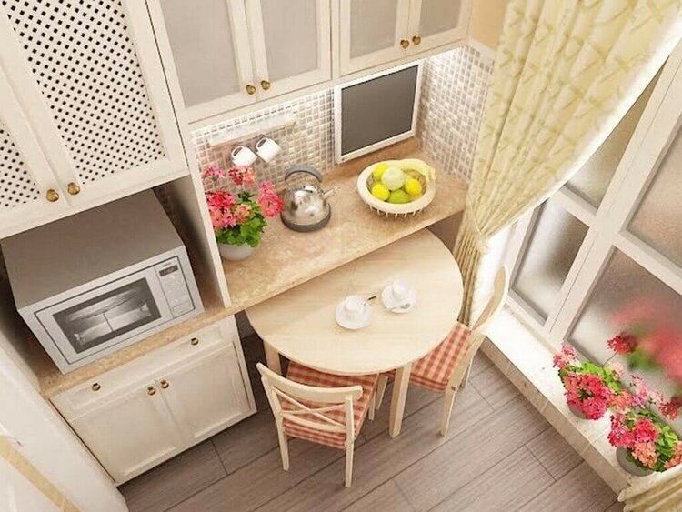 Подходящие виды кухонных столов для маленькой кухни