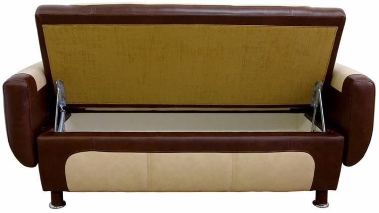 Кухонный прямой диван с ящиком: материалы и нюансы размещения